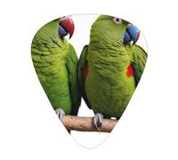 Pair of Rainforest Parrots Printed pick set - 12 pieces, thin, medium and thick guitar picks, suitable for guitar, bass, electric guitar and ukulele