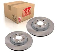 Pair of Rear Brake Disc Fits Audi A4 quattro A5 A6 A7 Q5 RS6 S6 S7 4G Febi 36463