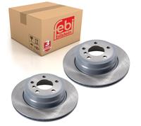Pair of Rear Brake Disc Fits BMW X5 E70 LCI F15 X6 E71 Febi 36386