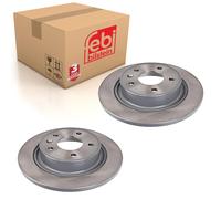 Pair of Rear Brake Disc Fits Buick GM Vauxhall Astra Cascada Zafira C Febi 39189