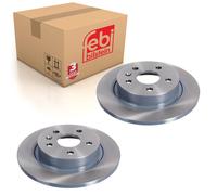 Pair of Rear Brake Disc Fits Chevrolet GM Aveo Cruze Trax Buick Vauxh Febi 39185