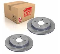 2x Brake Discs Pair Solid fits FORD FIESTA Rear 1989 on 253mm Set C1BC2A315AA