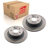 Pair of Rear Brake Disc Fits Ford Tourneo 2 Transit OE 1362868 Febi 44016