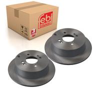 2x Brake Discs Pair Solid fits HYUNDAI i20 PB 1.2 Rear 08 to 15 G4LA 262mm Set