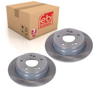 Pair of Rear Brake Disc Fits Mercedes Benz 190 Series model 201 C-Cla Febi 08138