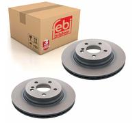 Pair of Rear Brake Disc Fits Mercedes Benz C-Class Model 204 E-Class Febi 43838