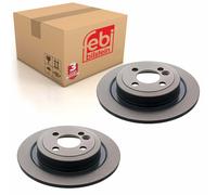 Pair of Rear Brake Disc Fits Mini BMW Cooper R55 LCI R56 R57 R58 R59 Febi 43820