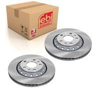 Pair of Rear Brake Disc Fits Volkswagen Phaeton 4motion Audi A8 quatt Febi 36238