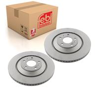 Pair of Rear Brake Disc Fits Volkswagen Phaeton 4motion Audi A8 quatt Febi 36239