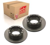 Pair of Rear Brake Disc Inc Abs Sensor Ring Fits Ford Transit 6 14 Febi 40783