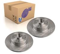 Pair of Rear Brake Disc Inc Wheel Bearing Abs Sensor Ring A Blue Print ADN143139