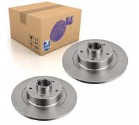 Pair of Rear Brake Disc Inc Wheel Bearing & Abs Sensor Ring Blue Print ADR164309
