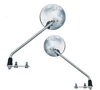 Pair of rear view mirrors compatible with Piaggio Vespa PX 125 1982 chrome