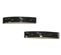 Pair of Rectangle Shaped Clip-in End Barrettes, Hair Slides with Cut-Out Design. (Black)