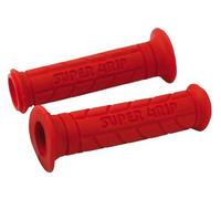PAIR OF RED SUPERGRIPS - 22MM LEFT 25MM RIGHT 130MM LENGTH