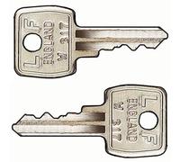 Pair of Replacement Silverline Filing Cabinet Keys (Range W001-W400) | W Series Key | Key Number Required | 2 Keys Supplied