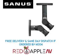 Pair of Sanus WMS3 Black Satellite Speaker Wall Mounts With Tilt & Swivel