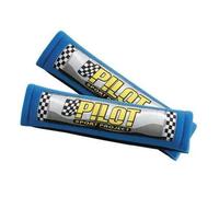 Pair of seat belt shoulder pads blue PILOT