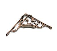 Pair of Shelf Brackets Antique Cast Iron Singer Corp with a Copper Finish - 200mm x 200mm / 7.75" x 7.75"