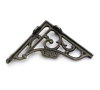 Pair of Shelf Brackets GWR Cast Antique Iron 125mm x 125mm / 5" x 5"