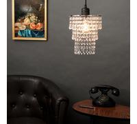 Pair of Silver Ceiling Pendant Droplets Shade ValueLights Silver One Size