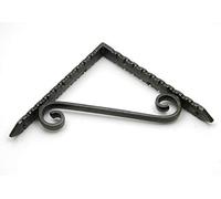 Pair of Simple Scroll Shelf Brackets Antique Cast Iron 150mm x 150mm / 6″ x 6″