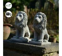 Pair of Small Bavarian Lion Garden sculptures