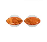 PAIR OF SMALL SLIM OVAL FAIRING INDICATORS WITH AMBER LENS