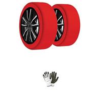 PAIR OF SNOW SOCKS FOR TIRES 205/75 R17,5 CIRCLE 17,5 MEASURE XXL APPROVED SNOW SOCKS DEVICES FOR CARS, SUVS, 4X4S, VANS, ANTI-SLIP FOR ICE, SNOW AND SNOW ROAD