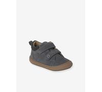 Pair of Soft Leather Boots for Babies, Designed for First Steps denim blue