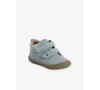 Pair of Soft Leather Boots for Babies, Designed for First Steps sage green