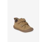 Pair of Soft Leather Boots for Babies, Designed for First Steps sandy beige