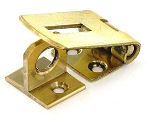 Pair of Solid Brass Hasp & Staple for Cupboard/Cabinet Door - 2 x 38mm