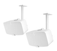 Pair of Speaker Ceiling Mounts for Sonos Five & Sonos Play 5 Mounts, White | Tilt & Swivel Adjustable, Metal Speaker Bracket for Sonos Five & Play 5 Gen 2 Ceiling Mounts, Hardware Included, 2 Pack