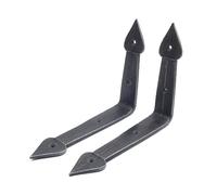 Pair of Spearhead End Shelf Brackets Antique Cast Iron 200mm x 155mm
