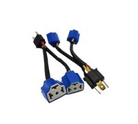 Pair of Splitter Wire Two Harness Head Light Adapter Replacement Cable Connectors 9003 HB2 H4 (30cm)