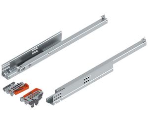 Pair of square drawer slides for wooden drawer Blum Tandem Blumotion 550H partia