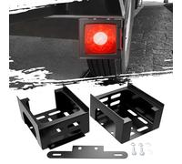 Pair of Square Trailer Tail Light Mounting Box & License Plate Bracket with Screws Left Right Heavy Duty Steel Protective Cover (Provides Protection for Lights) for Trailer Under 80" Boat