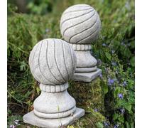 Pair Of Stone Ball Pillar Tops