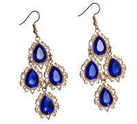 Pair of Stylish Colorful Dangle Earrings Drops Shape Elegant and Comfortable Alloy for Various Occasions Colorful Drops Earrings