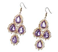 Pair of Stylish Colorful Dangle Earrings Drops Shape Elegant and Comfortable Alloy for Various Occasions Colorful Drops Earrings