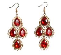 Pair of Stylish Colorful Dangle Earrings Drops Shape Elegant and Comfortable Alloy for Various Occasions Colorful Drops Earrings