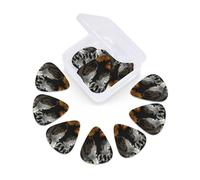 Pair Of Sunflowers And Zebra Guitar Picks With 12 Pack Organizer Box,Thin, Medium & Heavy 3 Different Celluloid Guitar Pick, Abstract Art Pics Plectrums For Bass, Acoustic Electric Guitars