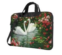 Pair Of Swans In The Lake Rose Laptop Bag Laptop Case 15.6 Inch Computer Bags Padded Sleeve Cover For Women Men