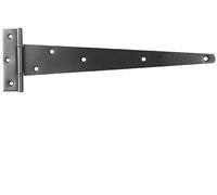 Pair of Tee Hinges Black Jap Medium Duty Shed Door Hutch Gate - 300mm