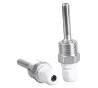 Pair of Thermowell Sleeves 8x50mm in Stainless Steel Immersions Sleeves for Temperature Sensors Corrosions Resistant Stainless Steel Thermowell