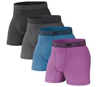 Pair of Thieves 4 Pack Mens Boxer Briefs - Soft, Stretchy, Moisture-Wicking Underwear for Men - All-Day Comfort and Support, Assorted, XL
