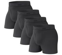 Pair of Thieves 4 Pack Mens Boxer Briefs - Soft, Stretchy, Moisture-Wicking Underwear for Men - All-Day Comfort and Support, Midnight, L