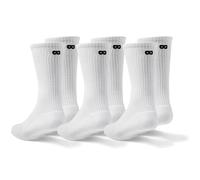 Pair of Thieves BOWO Crew Socks Breathable, and Durable Socks for Comfort and Performance, White 1.0, Pack of 3
