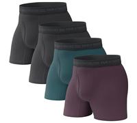 Pair of Thieves Men Every Day Kit Boxer Briefs | Underwear for Men | Soft, Tagless, Cotton Spandex Blend | Moisture Wicking, Black/Plum, L